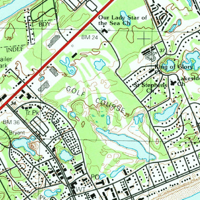 United States Geological Survey Wampee, SC (1990, 24000-Scale) digital map