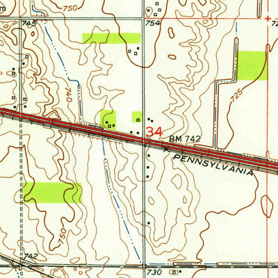 United States Geological Survey Wanatah, IN (1953, 24000-Scale) digital map
