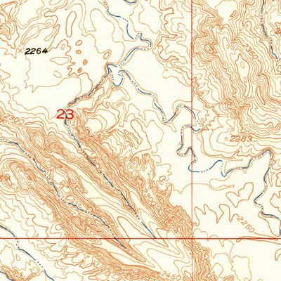 United States Geological Survey Wanblee NW, SD (1951, 24000-Scale) digital map