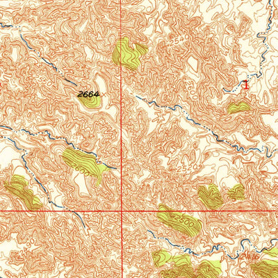United States Geological Survey Wanblee NW, SD (1951, 24000-Scale) digital map