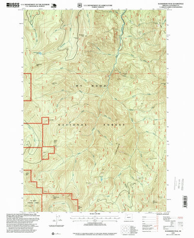 United States Geological Survey Wanderers Peak, OR (1997, 24000-Scale) digital map