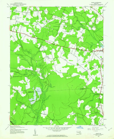 United States Geological Survey Wango, MD (1942, 24000-Scale) digital map
