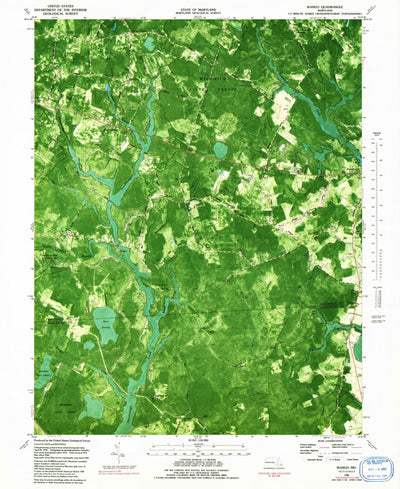 United States Geological Survey Wango, MD (1982, 24000-Scale) digital map