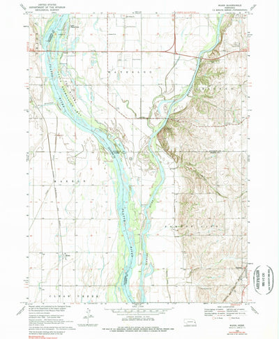 United States Geological Survey Wann, NE (1968, 24000-Scale) digital map