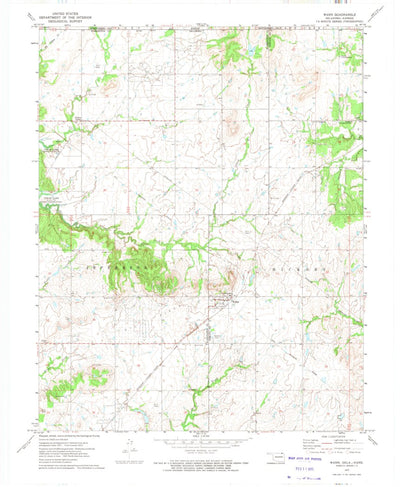 United States Geological Survey Wann, OK-KS (1972, 24000-Scale) digital map
