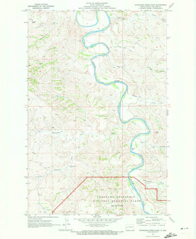 United States Geological Survey Wannagan Creek East, ND (1970, 24000-Scale) digital map