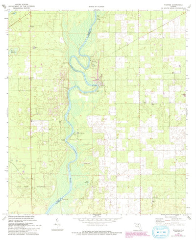 United States Geological Survey Wannee, FL (1968, 24000-Scale) digital map