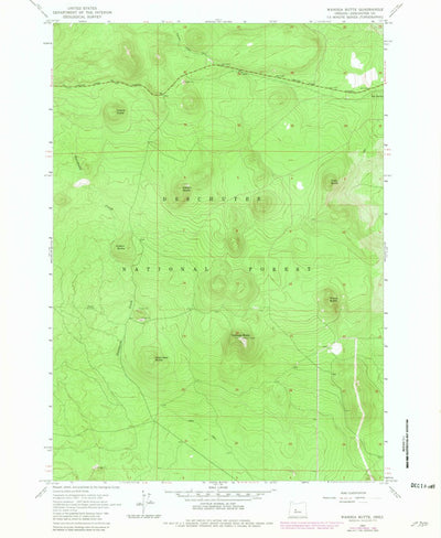 United States Geological Survey Wanoga Butte, OR (1963, 24000-Scale) digital map