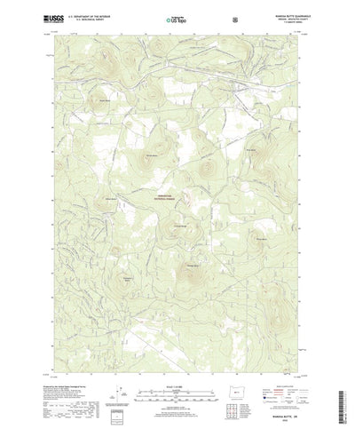 United States Geological Survey Wanoga Butte, OR (2020, 24000-Scale) digital map
