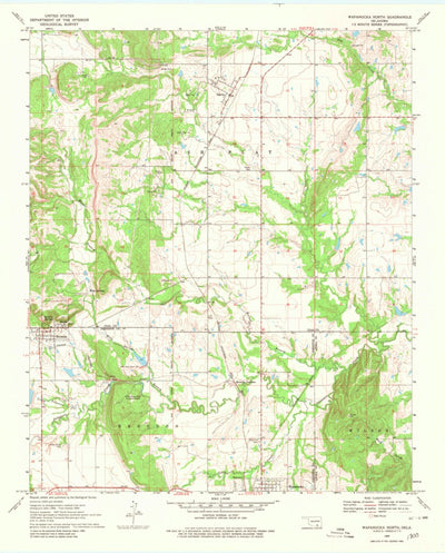 United States Geological Survey Wapanucka North, OK (1969, 24000-Scale) digital map