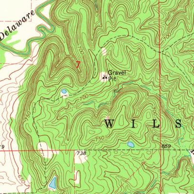 United States Geological Survey Wapanucka North, OK (1969, 24000-Scale) digital map
