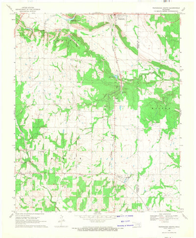 United States Geological Survey Wapanucka South, OK (1968, 24000-Scale) digital map
