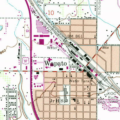 United States Geological Survey Wapato, WA (1958, 24000-Scale) digital map