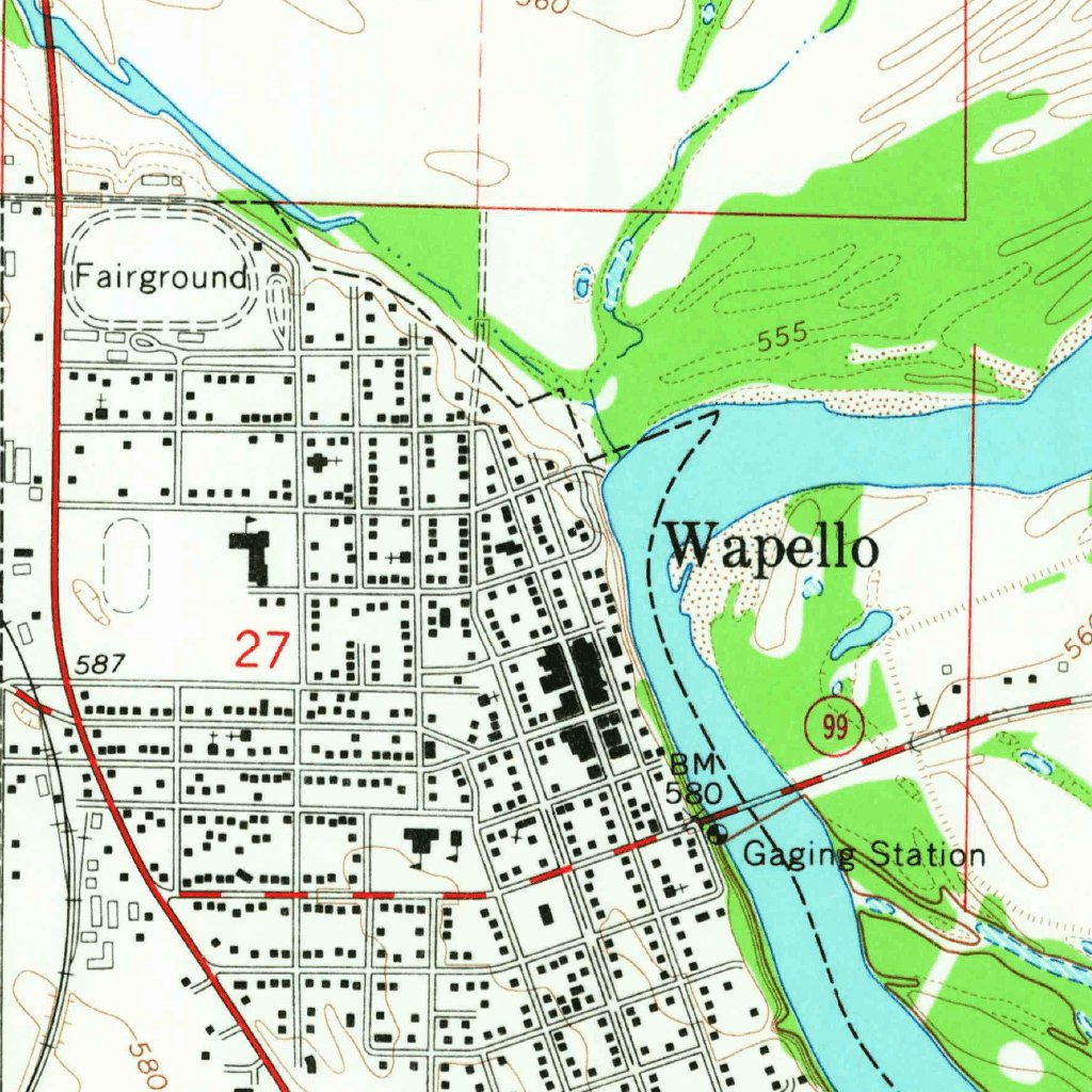 Wapello, IA (1965, 24000-Scale) Map by United States Geological Survey ...