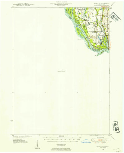 United States Geological Survey Wapello, IA-IL (1946, 62500-Scale) digital map