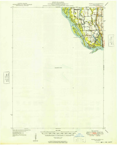 United States Geological Survey Wapello, IA-IL (1949, 62500-Scale) digital map