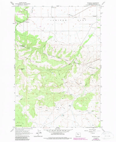 United States Geological Survey Wapinitia, OR (1962, 24000-Scale) digital map