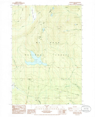 United States Geological Survey Wapinitia Pass, OR (1985, 24000-Scale) digital map
