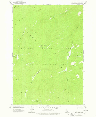 United States Geological Survey Wapiti Creek, ID (1978, 24000-Scale) digital map