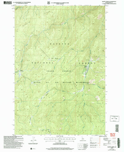 United States Geological Survey Wapiti Creek, ID (2004, 24000-Scale) digital map