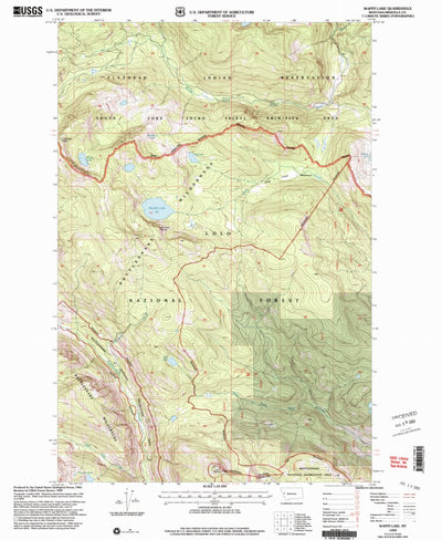 United States Geological Survey Wapiti Lake, MT (1999, 24000-Scale) digital map