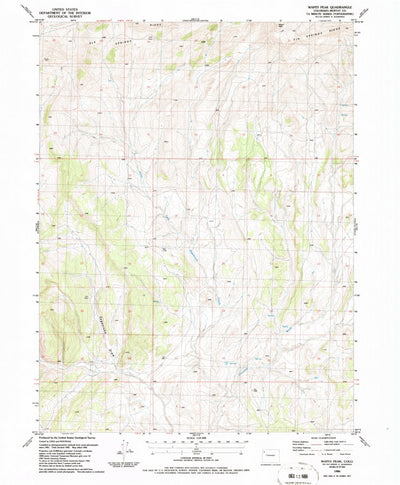United States Geological Survey Wapiti Peak, CO (1986, 24000-Scale) digital map