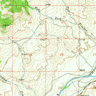 United States Geological Survey Wapiti, WY (1957, 62500-Scale) digital map