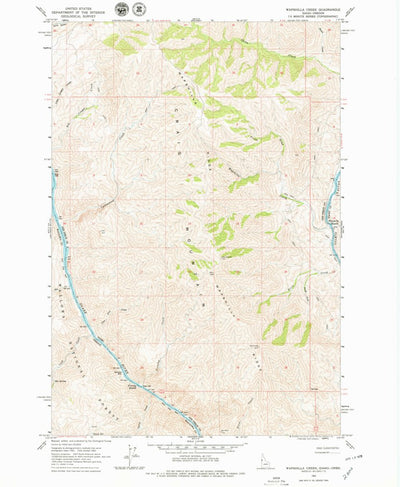 United States Geological Survey Wapshilla Creek, ID-OR (1963, 24000-Scale) digital map