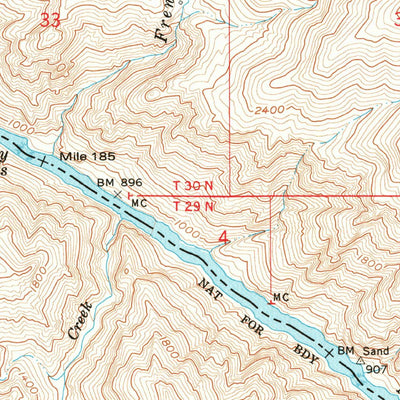 United States Geological Survey Wapshilla Creek, ID-OR (1963, 24000-Scale) digital map