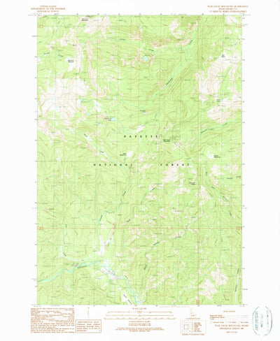 United States Geological Survey War Eagle Mountain, ID (1989, 24000-Scale) digital map