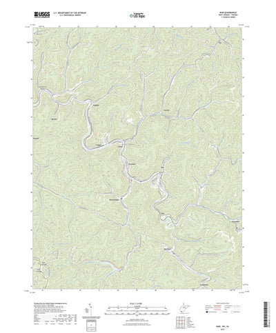 United States Geological Survey War, WV (2023, 24000-Scale) digital map