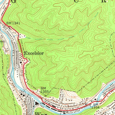 United States Geological Survey War, WV-VA (1967, 24000-Scale) digital map