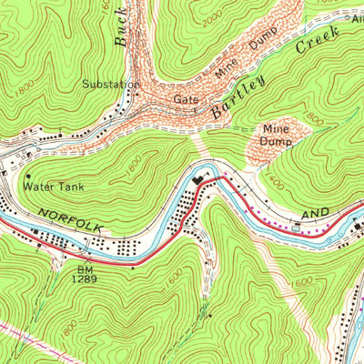 United States Geological Survey War, WV-VA (1967, 24000-Scale) digital map