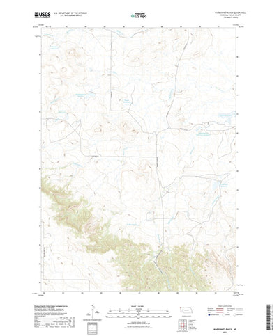 United States Geological Survey Warbonnet Ranch, NE (2021, 24000-Scale) digital map