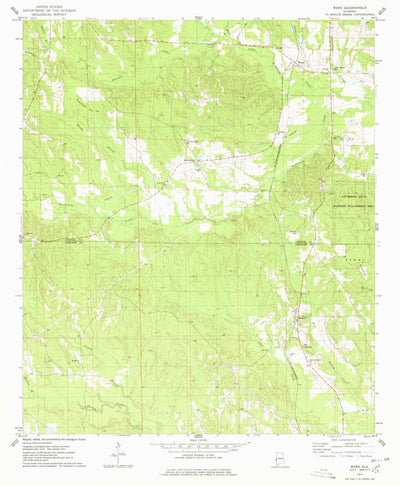 United States Geological Survey Ward, AL (1974, 24000-Scale) digital map