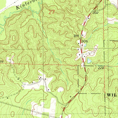 United States Geological Survey Ward, AL (1974, 24000-Scale) digital map
