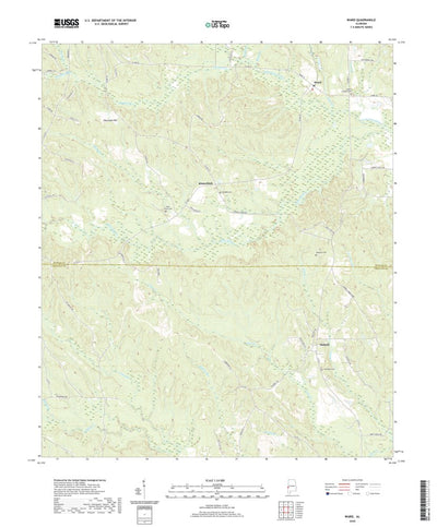 United States Geological Survey Ward, AL (2020, 24000-Scale) digital map