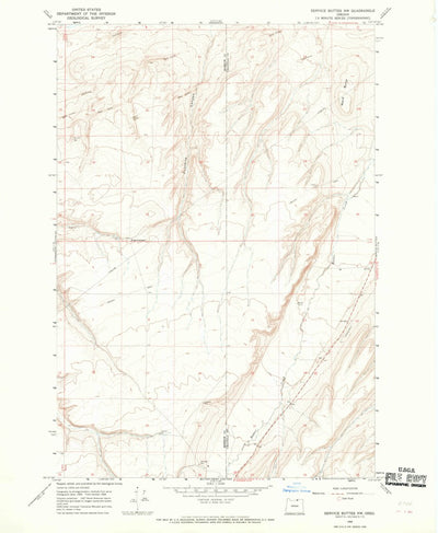 United States Geological Survey Ward Butte, OR (1968, 24000-Scale) digital map