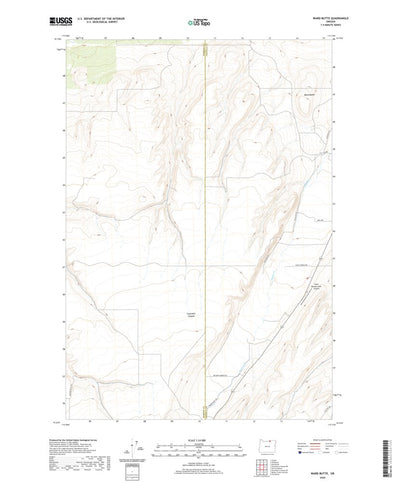 United States Geological Survey Ward Butte, OR (2020, 24000-Scale) digital map