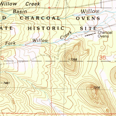 United States Geological Survey Ward Charcoal Ovens, NV (1990, 24000-Scale) digital map
