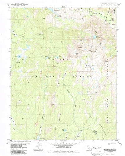 United States Geological Survey Ward Mountain, CA (1982, 24000-Scale) digital map