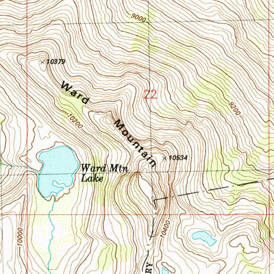 United States Geological Survey Ward Mountain, CA (1982, 24000-Scale) digital map