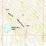 United States Geological Survey Ward Mountain, CA (1990, 24000-Scale) digital map