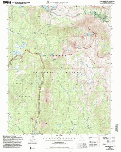 United States Geological Survey Ward Mountain, CA (2004, 24000-Scale) digital map