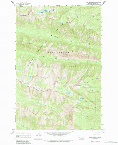 United States Geological Survey Ward Mountain, MT (1964, 24000-Scale) digital map