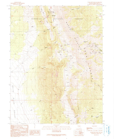 United States Geological Survey Ward Mountain, NV (1990, 24000-Scale) digital map