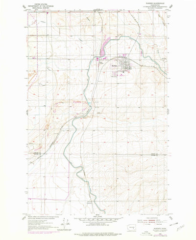 United States Geological Survey Warden, WA (1954, 24000-Scale) digital map