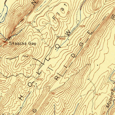 United States Geological Survey Wardensville, WV-VA (1922, 62500-Scale) digital map