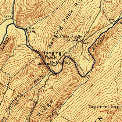 United States Geological Survey Wardensville, WV-VA (1924, 62500-Scale) digital map