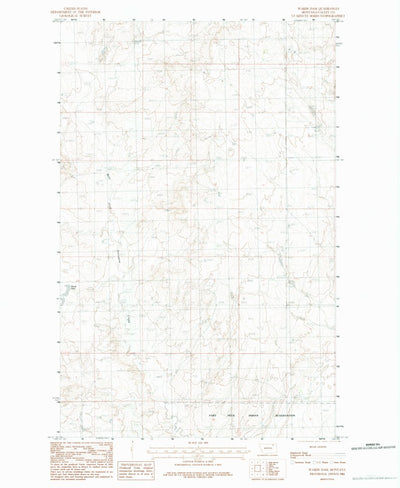 United States Geological Survey Wards Dam, MT (1984, 24000-Scale) digital map